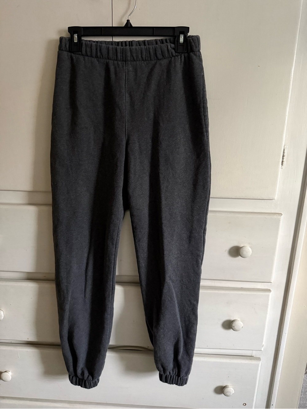 Brandy Melville Charcoal Gray Elastic Cuff Joggers